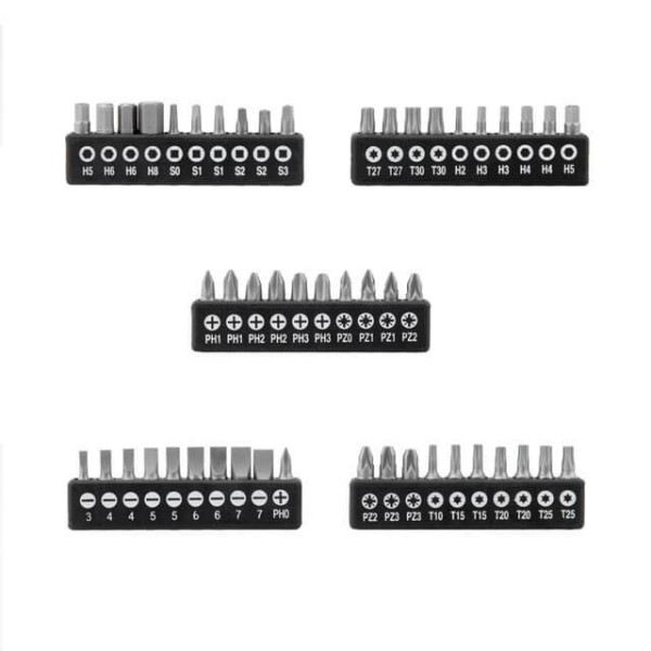 Intertool VT-3370 screwdriver set with a set of 70 pieces