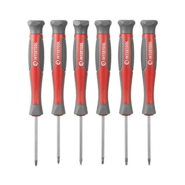 Set of screwdrivers with a set of nozzles and heads 63 units Intertool VT-3363