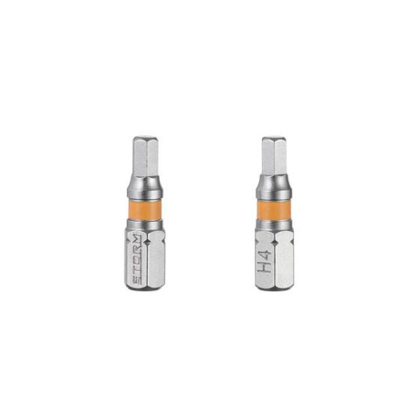 Комплект отверточных насадок Hex H4.0 1/4*25 мм, S2, упаков. 2 единиц, STORM Intertool VT-0227