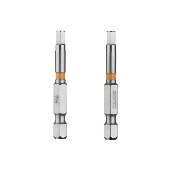 Комплект викруткових насадок Hex H4.0 1/4*50 мм, S2, упаков. 2 одиниць, STORM Intertool VT-0228