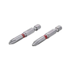 Комплект викруткових насадок PH2 1/4*50 мм, S2, упаков. 2 одиниць, STORM Intertool VT-0212