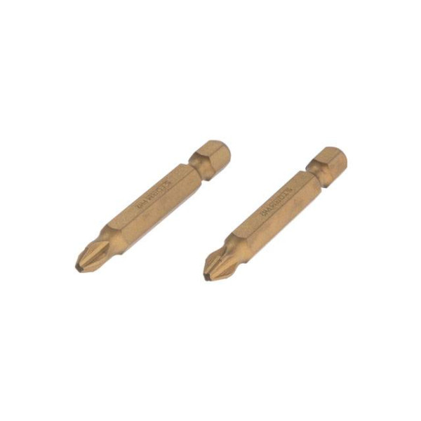 Комплект викруткових насадок PH2 1/4, 50 мм, Titanium, S2, упаков. 2 одиниць, STORM Intertool VT-0233