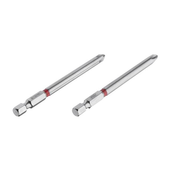 Комплект отверточных насадок PH2 1/4*90 мм, S2, упаков. 2 единиц, STORM Intertool VT-0224