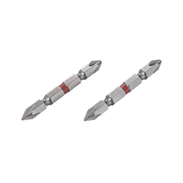 Комплект отверточних насадок PH2/PH1 1/4*60 мм, S2, упаков. 2 одиниць, STORM Intertool VT-0230