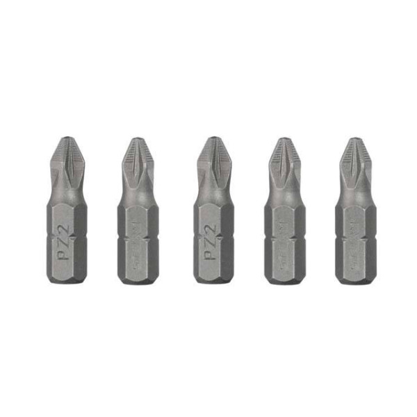 Set of PZ2 screwdriver bits 1/4*25 mm, ACR, S2, pack. 5 units, STORM Intertool VT-0209