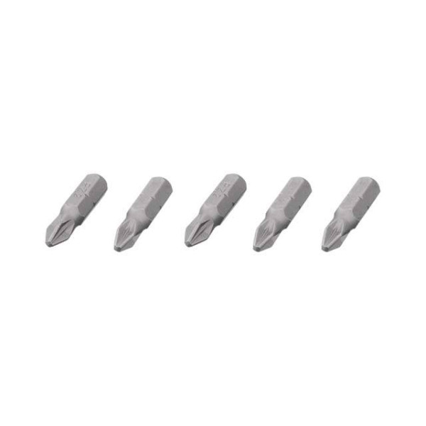 Set of PZ2 screwdriver bits 1/4*25 mm, ACR, S2, pack. 5 units, STORM Intertool VT-0209