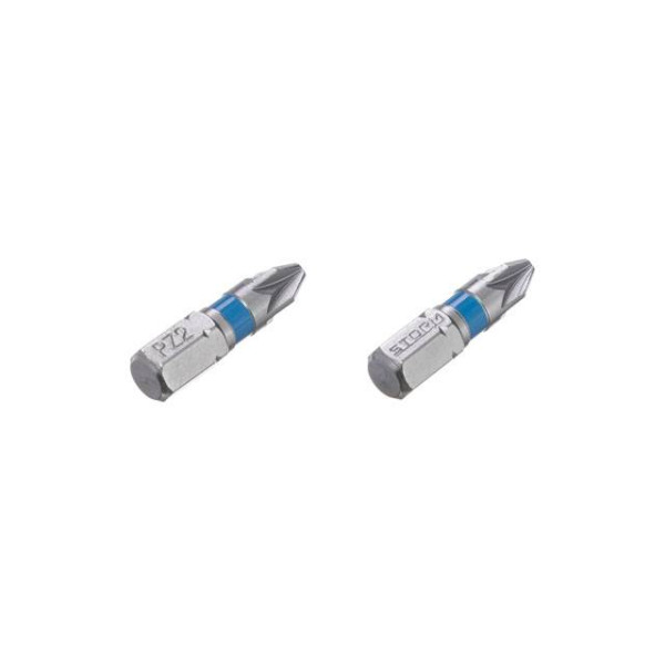 Комплект отверточных насадок PZ2 1/4*25 мм, S2, упаков. 2 единиц, STORM Intertool VT-0221