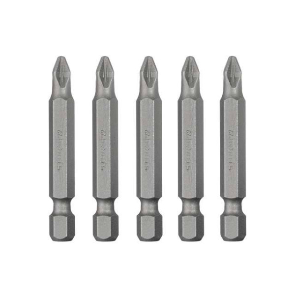 Set of PZ2 screwdriver bits 1/4*50 mm, ACR, S2, pack. 5 units, STORM Intertool VT-0204