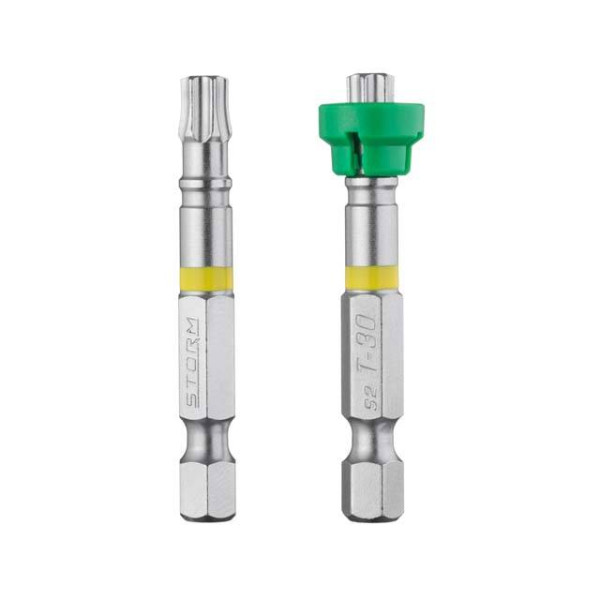 A set of Torx screwdriver bits with a limiter T30 1/4*50 mm, S2, pack. 2 units, STORM Intertool VT-0232