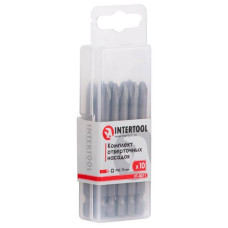 A set of elongated screwdriver bits PH2*75 mm, pack. 10 pcs Intertool VT-0071