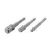 Adapter set from Hex 1/4 to square 1/4, 3/8, 1/2 for screwdriver, CR-V Intertool VT-0235