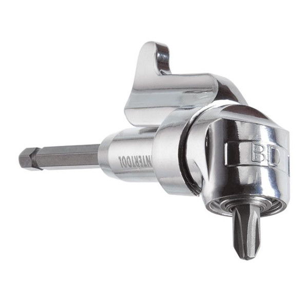 Кутовий адаптер для насадок для викруток 1/4, CrV Intertool VT-0106