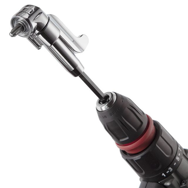 Кутовий адаптер для насадок для викруток 1/4, CrV Intertool VT-0106