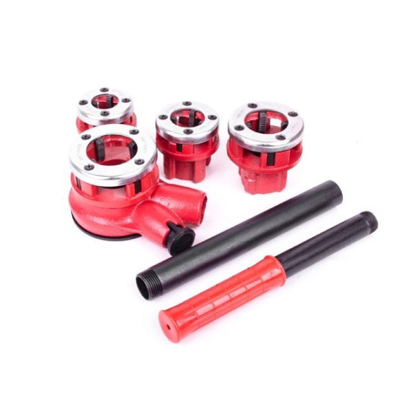 Набір плашок 4 шт для нарізання різьби 1/2; 3/4; 1; 1 1/4 Intertool SD-8004