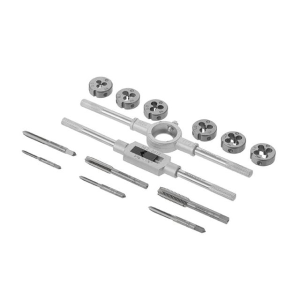 Набор плашек M3-M10 и метчиков M3-M10, 14 единиц Intertool SD-8024