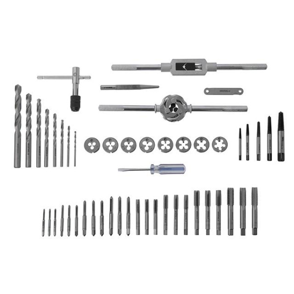 Set of dies M3-M12 and taps M3-M12, 52 units Intertool SD-8052