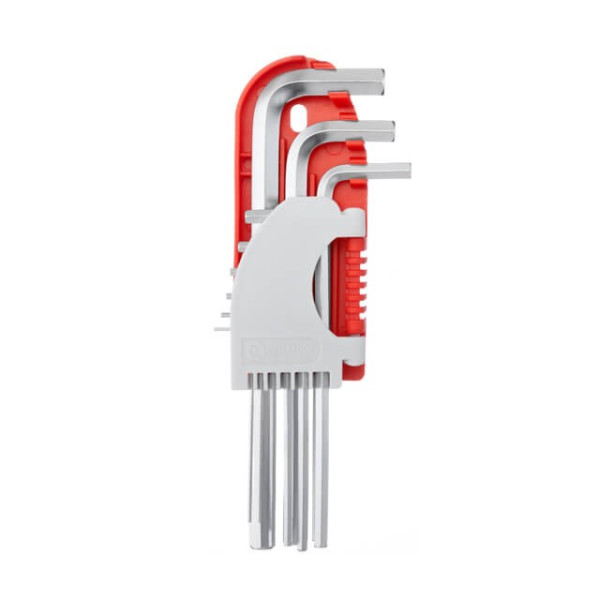 Set of L-shaped hexagonal keys 9 units, 1.5-10 mm, S2, PROF Intertool HT-1803