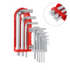 Set of L-shaped hexagon keys 9 pcs., 1.5-10 mm, Small Intertool HT-1801