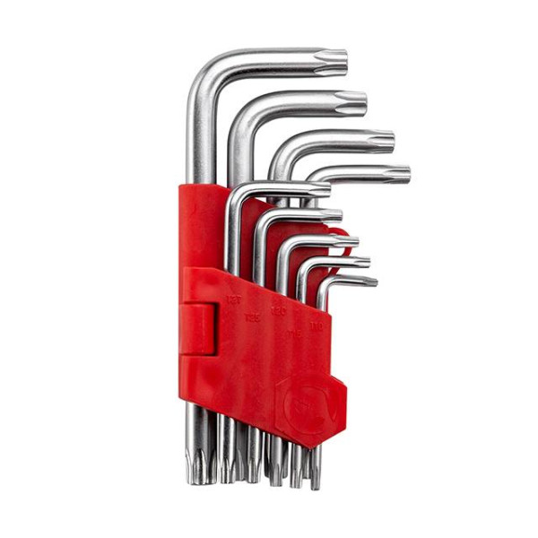 Set of L-shaped TORX keys 9 pcs., T10-T50, CrV, Small Intertool HT-0607