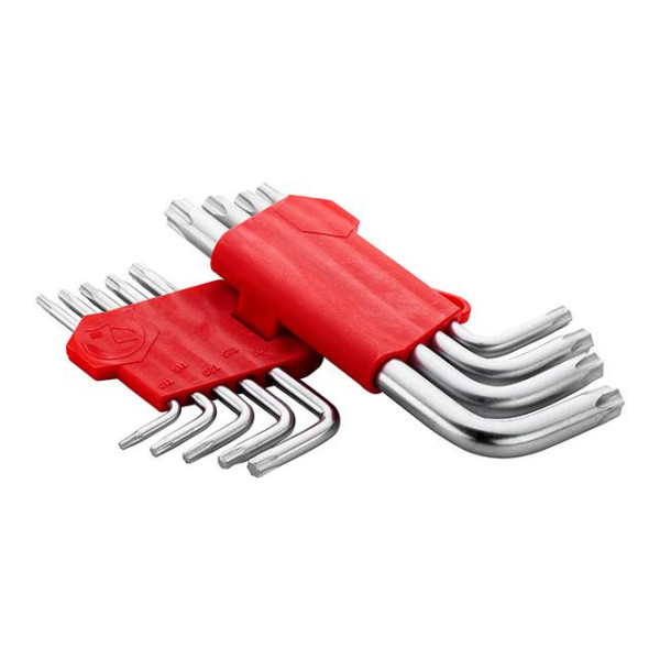Set of L-shaped TORX keys 9 pcs., T10-T50, CrV, Small Intertool HT-0607