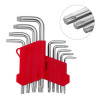 Set of L-shaped TORX keys 9 pcs., T10-T50, CrV, Small Intertool HT-0607