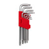 Set of L-shaped TORX keys with a hole of 9 pcs., T10-T50, CrV, Big Intertool HT-0606