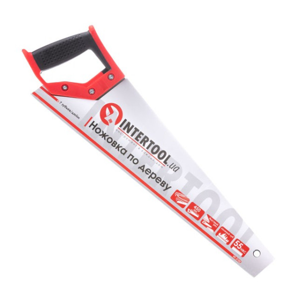 Saw for wood with hardened tooth 450 mm, 55 HRC Intertool HT-3102