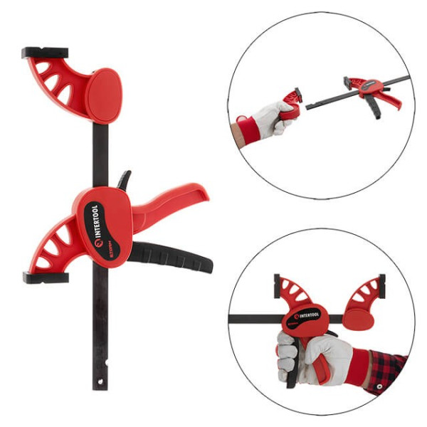 Automatic clamp 150*60 mm, clamping force up to 70 kg Intertool HT-6115