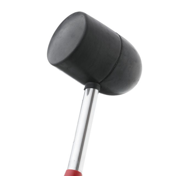 Киянка гумова 1250 г, 90 мм. чорна гума, металева ручка. Intertool HT-0228