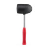 Киянка гумова 1250 г, 90 мм. чорна гума, металева ручка. Intertool HT-0228
