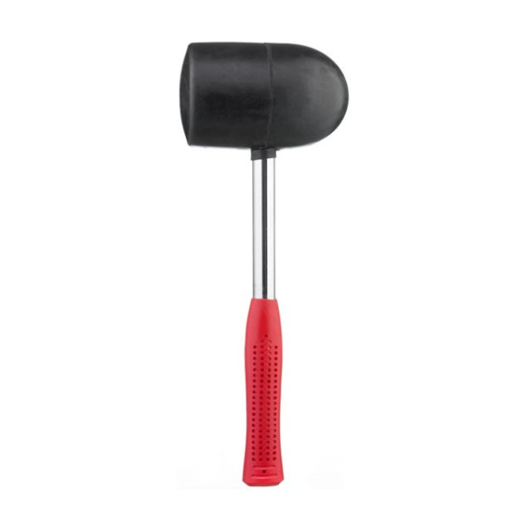 Киянка гумова 1250 г, 90 мм. чорна гума, металева ручка. Intertool HT-0228