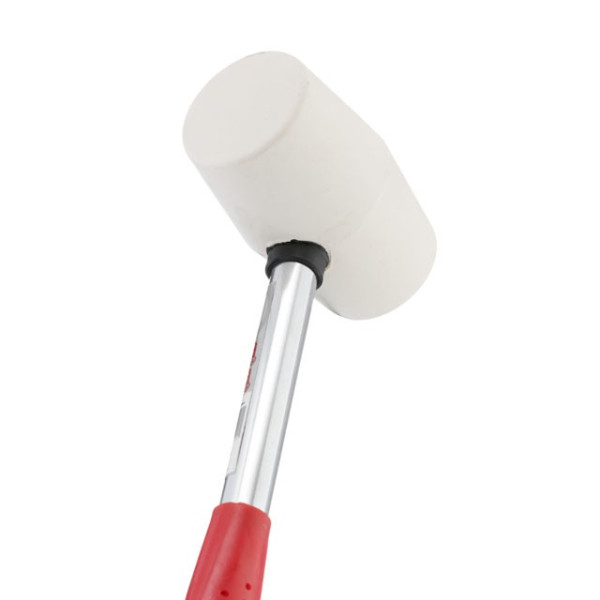 Киянка гумова 225 г, 40 мм, бiла гума, металева ручка Intertool HT-0234