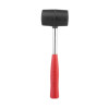Киянка гумова 340 г, 55 мм, чорна гума, металева ручка Intertool HT-0229