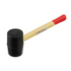 Rubber Kyivan 450 g, 60 mm, black rubber, wooden handle HT-0237