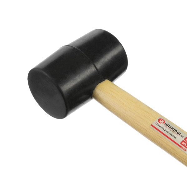Rubber Kyivan 450 g, 60 mm, black rubber, wooden handle HT-0237