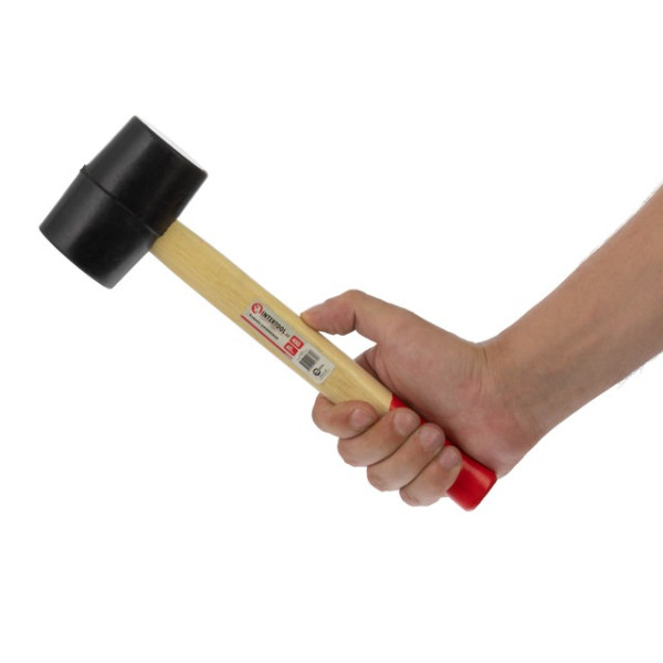 Rubber Kyivan 450 g, 60 mm, black rubber, wooden handle HT-0237