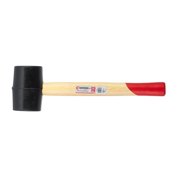 Rubber Kyivan 450 g, 60 mm, black rubber, wooden handle HT-0237