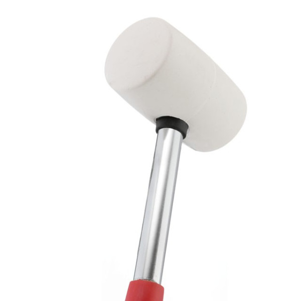 Rubber Kyivan 450 g, 65 mm, white rubber, metal handle Intertool HT-0227