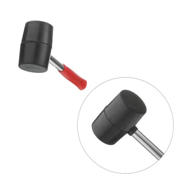 Rubber Kyivan 450g, 65 mm, black rubber, metal handle Intertool HT-0231