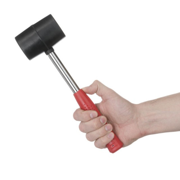 Rubber Kyivan 450g, 65 mm, black rubber, metal handle Intertool HT-0231