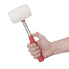 Киянка гумова 680 г, 80 мм, бiла гума, металева ручка Intertool HT-0235