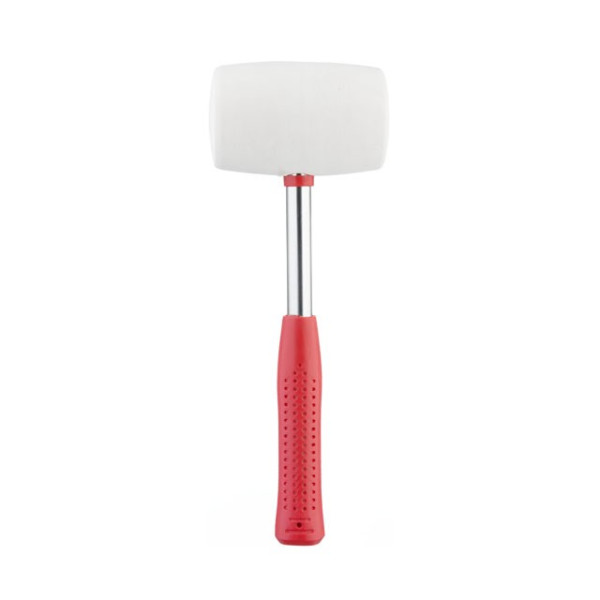 Киянка гумова 680 г, 80 мм, бiла гума, металева ручка Intertool HT-0235