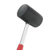 Киянка гумова 680 г, 80 мм, чорна гума, металева ручка Intertool HT-0232
