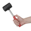 Киянка гумова 680 г, 80 мм, чорна гума, металева ручка Intertool HT-0232