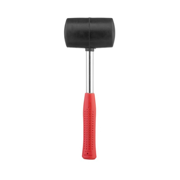 Киянка гумова 680 г, 80 мм, чорна гума, металева ручка Intertool HT-0232