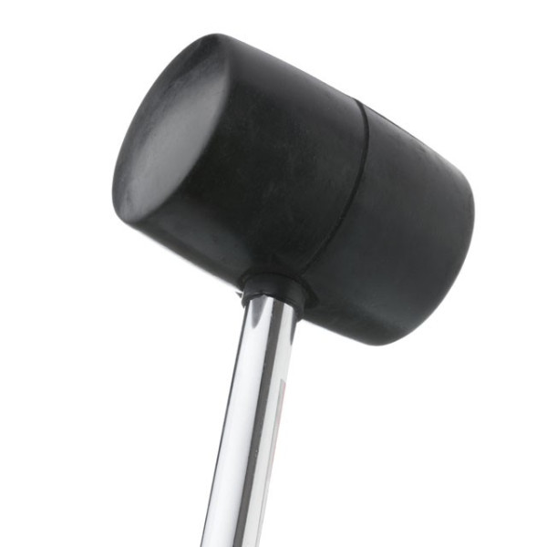 Киянка гумова 900 г, 90 мм, чорна гума, металева ручка Intertool HT-0233