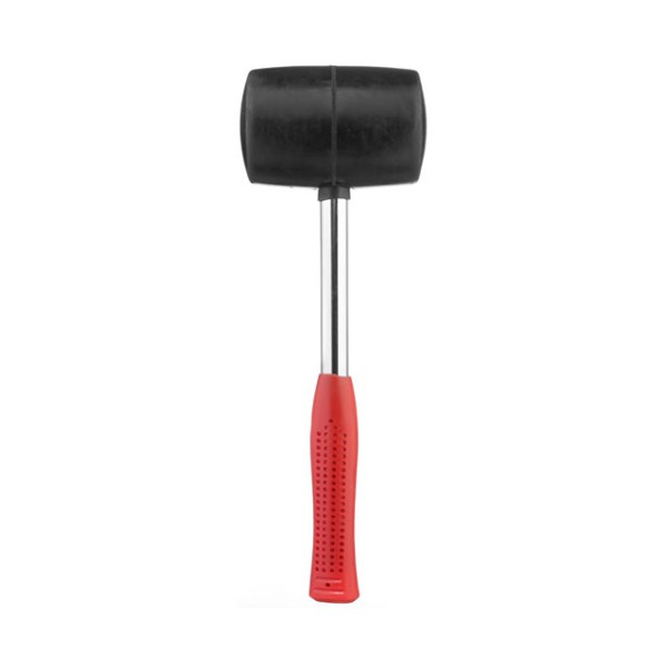 Киянка гумова 900 г, 90 мм, чорна гума, металева ручка Intertool HT-0233