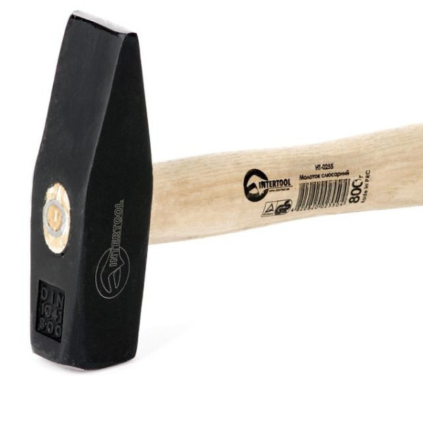Молоток слюсарний 800 г, ручка ясен Intertool HT-0255