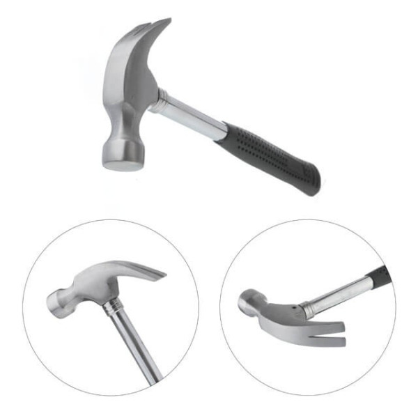 Молоток столярний (лапа) 450 г, з металевою ручкою Intertool HT-0224