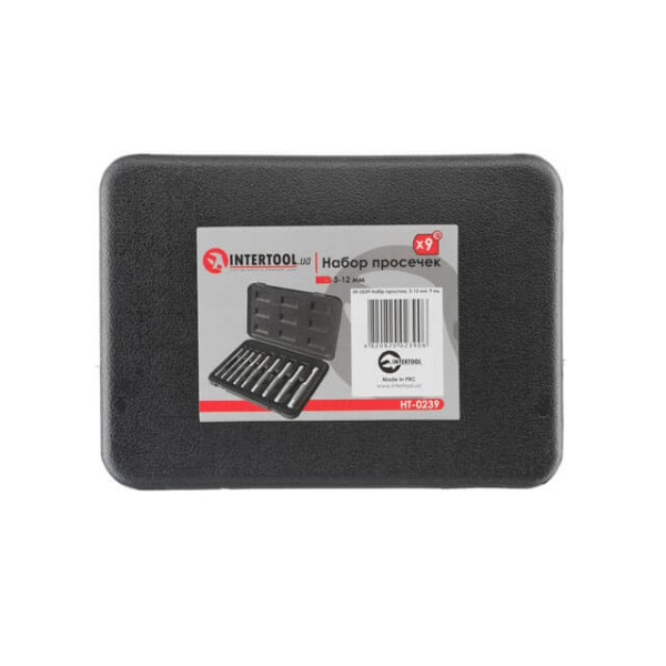 Intertool HT-0239 punch set 9 units 3-12 mm